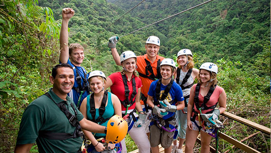 Adventure time and zip lining fun in Costa rica national parks